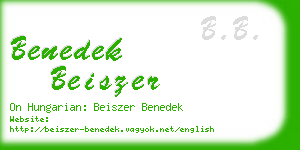 benedek beiszer business card